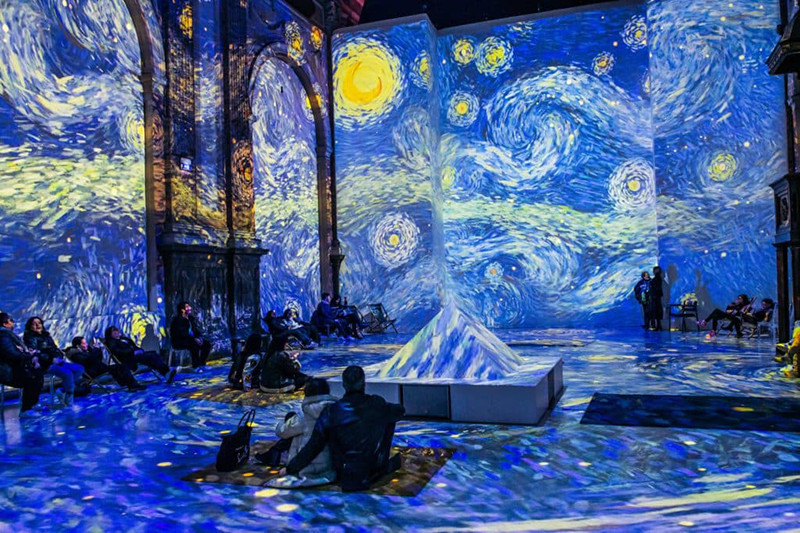 Không gian trải nghiệm nghệ thuật Van Gogh tương tự tại Singapore